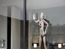Skinny White Lady Fucked Against Glass Window By Bbc