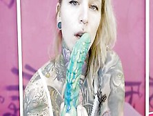 Rough Anal Boned + Double Penetration With Sex Toy / Tattoo Emo Chick Getting Deep Throat Facefucked,  Ass2Mouth,  Gape (Gothic Al