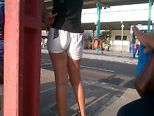 Fine Ass On An Amateur At The Bus Stop