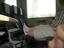 Stroking My Cock And Cumming On The Train