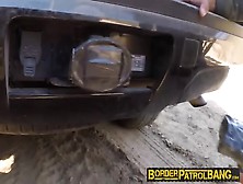 Russian Amateur Fucked Deep On The Truck And Jizzed On
