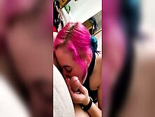 Colored Hair Milf Blows Dick