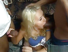 Huge Tits Blondie Babe Katie Summers Anal Gangbang