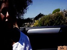 Charming Stranded Babe Ally Fucks In The Car Caught In