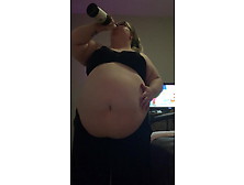 Fat Ass Chugs A Whole Bottle Of Sparkling Cider