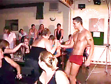 Male Strippers Stick Their Hard-Ons In Hungry Gullets