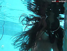Charming Slut Diana Kalgotkina Swims Naked In The Pool