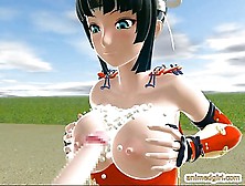3D Animated Shemale Gets Tittyfucked And Cummed
