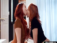 Redhead Comforts Bff Licking Her Pussy