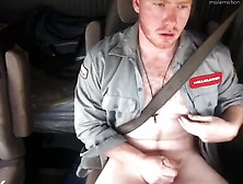 Hot Trucker Cums Whle Driving