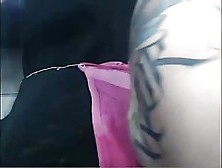 Busty Tattooed Latina Babe Showing Pink Ass Hole (Close-Up)