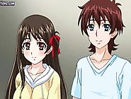 Brunette Anime Gets Big Tits Rubbed