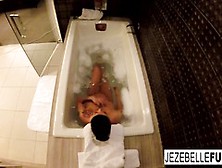 Wet Jezebelle Bond Films Herself Taking A Bath