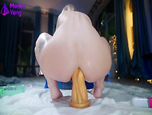 4K Teeny Extreme Deep Anal Stretching Training With My New Hankeytoy Dildo