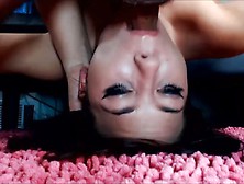 Teen Upside-Down Facefuck