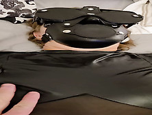 Double Penetration With Dildo,  Catsuit,  Ball Gag And Scuba Mask