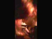 Red Head Gags On Black Dick And Swallows The Nut