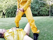 Oral Sex Amt Squirt Onyellow Rubber Raincoat
