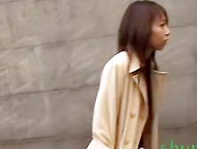 Vixenish Skinny Japanese Chick Flashes Her Hairy Pussy During Sharking Meeting