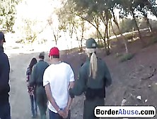 Two Sluts Sharing Long Cock At Border Outdoors