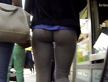 Sweetie In Tights - With A Welcoming Gap!