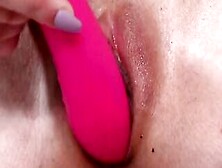Curly Haired Beauty Makes Herself Cum With A New Toy
