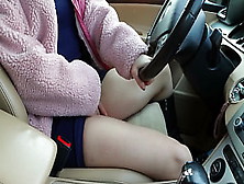 The Depraved Milf Went Out Of Town To Masturbates Her Twat In The Car.