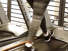 Huge Black Butt That Is Treadmill