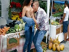 Sexy Vendor Eva Lovia Gets Fucked In Public Market