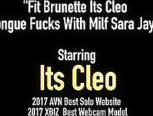 Fit Brunette Its Cleo Tongue Fucks With Milf Sara Jay!