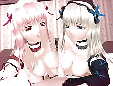 Gothic Vampire Sisters Obscene Yue Feast 3D