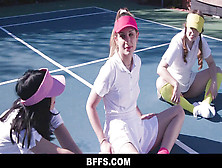 Bffs - Trio Horny Teenagers Suck Up To Their Coach