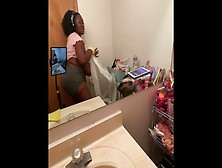 African Big Beautiful Woman Cleaning Nipples Hanging Out My Shirt