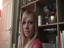 Hot Blonde Has Sex With Her Bf In The Living Room