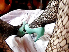Real Amateur Teenager In Pantyhose Fishnets And High High-Heeled Shoes Sole Fetish Homemade