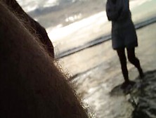 Public Erection Cfnm Beach Encounter Between Lady And Male Exhibitionist