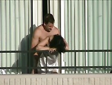 Amateur Asian Couple Caught Fucking On Balcony