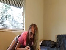Blonde Hottie Blows A Black Cock And Makes It Cum