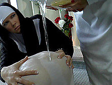 Salacious Nuns Find A Dildo And Go Lesbian Playing With It