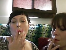 Exotic Homemade Smoking,  Brunette Porn Video
