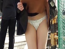 Japanese Beauties Flashing Their Panties In Public