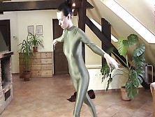 Ballet In A Green Catsuit - Watch4Fetish