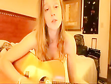 My Hot Amateur Strip Shows Me Playing Guitar,  Naked