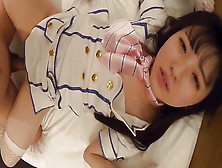 18-Year-Old Slender Japanese Beauty Idol,  Creampie Sex With Blowjob And Shaved Pussy.  Uncensored