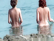 Nudist Chicks In Water And Sunbathing