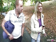 Thin Teens Pickup For Outdoors Anal Sex By Two Stranger
