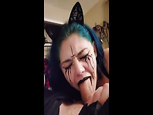 Lady Youngster Licks Step Brothers Rod In Halloween Costume