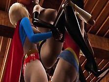 Supergirl & Wonder Woman (Futa,  Japanese) X Helen Parr (Incredibles Elastigirl) Theesome