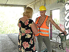Blonde Mature Bbw Oksana Pounded Missionary At A Construction Site