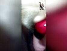 Aged Masturbates By Clip Call With Sex-Toy.
